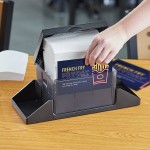 OneUp by Choice Smoke Black Tabletop Interfold Napkin Dispenser with Condiment Caddy