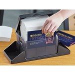 OneUp by Choice Smoke Black Tabletop Interfold Napkin Dispenser with Condiment Caddy