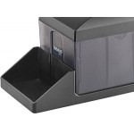 OneUp by Choice Smoke Black Tabletop Interfold Napkin Dispenser with Condiment Caddy