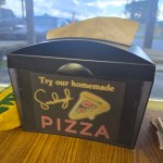OneUp by Choice Smoke Black Tabletop Interfold Napkin Dispenser with Condiment Caddy