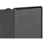 ServSense Black 3-Section Countertop Cup / Lid Organizer with Coffee Decals - 4 11/16