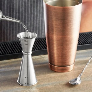 TableCraft 1 oz. & 2 oz. Stainless Steel Japanese Jigger JJ1206 TableCraft 1 oz. & 2 oz. Stainless Steel Japanese Jigger JJ1206