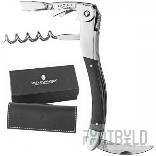 Laguiole Tradition Ebony Wood Waiter's Corkscrew 3436