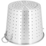 Town 38015 60 Qt. Tapered Aluminum Vegetable Colander with Handles