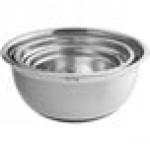 Choice Standard Stainless Steel Mixing Bowl Set with Silicone Bottom - 3/Set