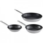 Vollrath 3820 Deluxe 6 Piece Induction Ready Stainless Steel Optio Cookware Set with 2.75 Qt., 4 Qt. Sauce Pans, and 9.5 Vollrath 3820 Deluxe 6 Piece Induction Ready Stainless Steel Optio Cookware Set with 2.75 Qt., 4 Qt. Sauce Pans, and 9.5