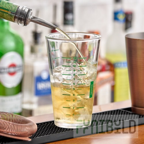 16 oz. Mixing Glass with WebstaurantStore Logo
