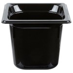 Vollrath 9066420 Super Pan® 1/6 Size Black High Heat Plastic Food Pan - 6