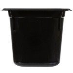 Vollrath 9066420 Super Pan® 1/6 Size Black High Heat Plastic Food Pan - 6