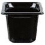 Vollrath 9066420 Super Pan® 1/6 Size Black High Heat Plastic Food Pan - 6