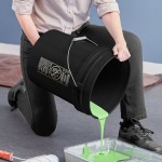 BWAY 5 Gallon Black 90 Mil Thickness Round Pail with Metal Handle - 10/Case