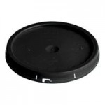 BWAY 5 Gallon Black 90 Mil Thickness Round Pail with Metal Handle - 10/Case