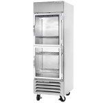 Beverage-Air HBR27HC-1-HG 1 Section Glass Half Door Bottom-Mounted Reach-In Refrigerator with LED Lighting - 27 Cu. Ft.
