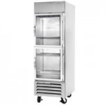 Beverage-Air HBR27HC-1-HG 1 Section Glass Half Door Bottom-Mounted Reach-In Refrigerator with LED Lighting - 27 Cu. Ft.