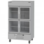 Beverage-Air HBR27HC-1-HG 1 Section Glass Half Door Bottom-Mounted Reach-In Refrigerator with LED Lighting - 27 Cu. Ft.