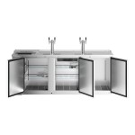 Avantco UDD-4-CT-S Stainless Steel Kegerator / Beer Dispenser with (2) Double Tap Tower and Club Top - (3) 1/2 Keg Capacity