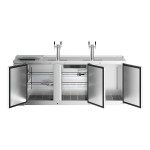 Avantco UDD-4-CT-S Stainless Steel Kegerator / Beer Dispenser with (2) Double Tap Tower and Club Top - (3) 1/2 Keg Capacity
