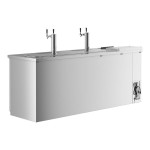Avantco UDD-4-CT-S Stainless Steel Kegerator / Beer Dispenser with (2) Double Tap Tower and Club Top - (3) 1/2 Keg Capacity