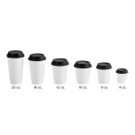 Choice 8 oz. Smooth Double Wall White Paper Hot Cup and Lid - 100/Case Choice 8 oz. Smooth Double Wall White Paper Hot Cup and Lid - 100/Case
