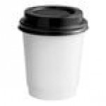 Choice 8 oz. Smooth Double Wall White Paper Hot Cup and Lid - 100/Case Choice 8 oz. Smooth Double Wall White Paper Hot Cup and Lid - 100/Case