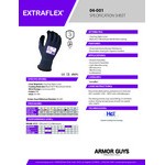 Armor Guys Extraflex 04-001-L Gray 15 Gauge Gloves with Black HCT Microfoam Nitrile Palm Coating - Large