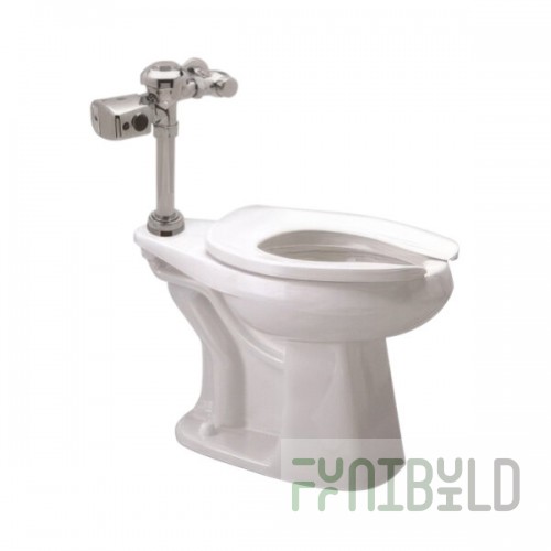 Zurn Elkay One Z.WC5.S Sensor Toilet System with Floor Mounted Toilet and Flush Valve - 1.28 GPF