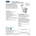 Zurn Elkay One Z.WC5.S Sensor Toilet System with Floor Mounted Toilet and Flush Valve - 1.28 GPF