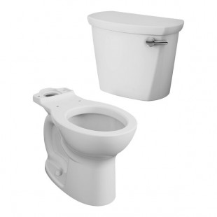 American Standard Cadet PRO 215BA005.020 White Vitreous China Floor-Mount Chair Height Round Toilet with Right-Handed Lever - 1.6 GPF American Standard Cadet PRO 215BA005.020 White Vitreous China Floor-Mount Chair Height Round Toilet with Right-Handed Lever - 1.6 GPF