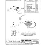 Haws Axion MSR 7361-7461 Pedestal-Mount Eye / Face Wash Station with Floor Flange