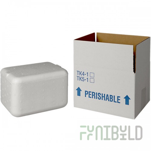 Insulated Shipping Box with Foam Cooler 8 3/4