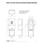 PURELL® Advanced 6453-1G ES6 1200 mL Graphite Gray Automatic Hand Sanitizer Dispenser Starter Kit PURELL® Advanced 6453-1G ES6 1200 mL Graphite Gray Automatic Hand Sanitizer Dispenser Starter Kit