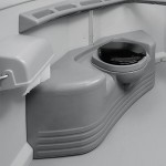 PolyJohn SA1-1007 We'll Care III Light Gray Wheelchair Accessible Portable Restroom - Assembled