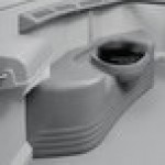 PolyJohn SA1-1007 We'll Care III Light Gray Wheelchair Accessible Portable Restroom - Assembled