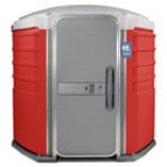 PolyJohn SA1-1007 We'll Care III Light Gray Wheelchair Accessible Portable Restroom - Assembled