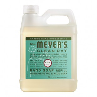 Mrs. Meyer's Clean Day 390062 33 oz. Basil Scented Hand Soap Refill - 6/Case