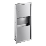 Lavex Stainless Steel C-Fold / Multifold Recessed Paper Towel Dispenser with 2 Gallon Waste Receptacle Lavex Stainless Steel C-Fold / Multifold Recessed Paper Towel Dispenser with 2 Gallon Waste Receptacle