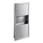 Lavex Stainless Steel C-Fold / Multifold Recessed Paper Towel Dispenser with 2 Gallon Waste Receptacle Lavex Stainless Steel C-Fold / Multifold Recessed Paper Towel Dispenser with 2 Gallon Waste Receptacle