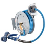 T&S B-7212-05 15' Open Epoxy Coated Steel Hose Reel with Front Trigger Water Gun T&S B-7212-05 15' Open Epoxy Coated Steel Hose Reel with Front Trigger Water Gun