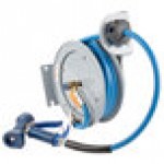 T&S B-7212-05 15' Open Epoxy Coated Steel Hose Reel with Front Trigger Water Gun T&S B-7212-05 15' Open Epoxy Coated Steel Hose Reel with Front Trigger Water Gun