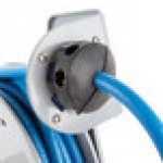 T&S B-7212-05 15' Open Epoxy Coated Steel Hose Reel with Front Trigger Water Gun T&S B-7212-05 15' Open Epoxy Coated Steel Hose Reel with Front Trigger Water Gun