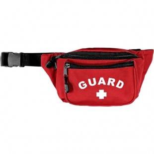 Kemp USA 10-103-RED Red First Aid Hip Pack with Guard Logo Kemp USA 10-103-RED Red First Aid Hip Pack with Guard Logo