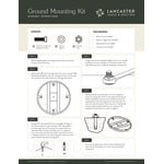Lancaster Table & Seating Ground Mounting Kit for Slatted Steel Outdoor Cans