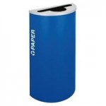 Ex-Cell Kaiser RC-KDHR-O EGX Kaleidoscope Collection Emerald Texture Half Round 8 Gallon Customizable Organics Receptacle