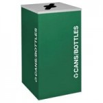Ex-Cell Kaiser RC-KDHR-O EGX Kaleidoscope Collection Emerald Texture Half Round 8 Gallon Customizable Organics Receptacle