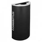 Ex-Cell Kaiser RC-KDHR-O EGX Kaleidoscope Collection Emerald Texture Half Round 8 Gallon Customizable Organics Receptacle