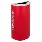 Ex-Cell Kaiser RC-KDHR-O EGX Kaleidoscope Collection Emerald Texture Half Round 8 Gallon Customizable Organics Receptacle