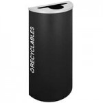 Ex-Cell Kaiser RC-KDHR-O EGX Kaleidoscope Collection Emerald Texture Half Round 8 Gallon Customizable Organics Receptacle