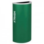 Ex-Cell Kaiser RC-KDHR-O EGX Kaleidoscope Collection Emerald Texture Half Round 8 Gallon Customizable Organics Receptacle