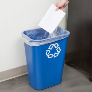 Rubbermaid® FG295773BLUE BRUTE 41 Qt. / 10.25 Gallon Blue Recycling Rectangular Wastebasket