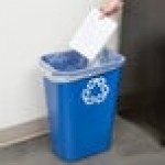 Rubbermaid® FG295773BLUE BRUTE 41 Qt. / 10.25 Gallon Blue Recycling Rectangular Wastebasket